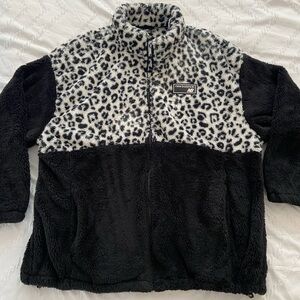 Leopard Print Fleece Jacket